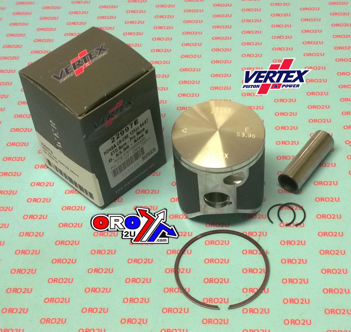 PISTON KIT VERTEX 54.0 D HONDA CR125 04-07 PRO RACE, VERTEX 22997D