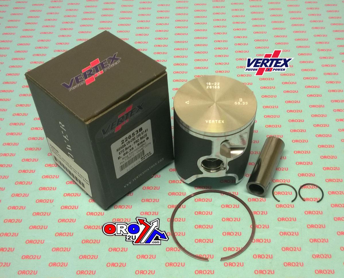 PISTON KIT VERTEX 66.4 C HONDA CR250 97-01 PRO RACE, VERTEX 22653C SINGLE RING