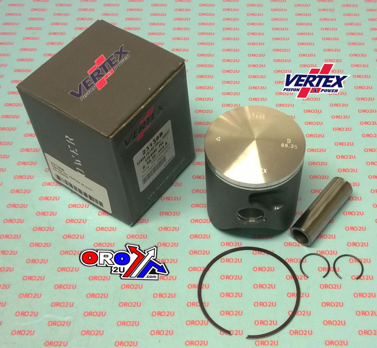 PISTON KIT VERTEX 66.4 C HONDA CR 250 05-07 PRO RACE, VERTEX 23138C