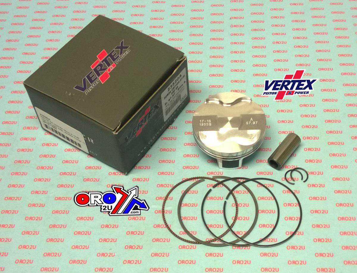 PISTON KIT VERTEX 68.0 A HONDA CRF150R 07-09, OS +2.00 BIG BORE COMPR 11,7:1