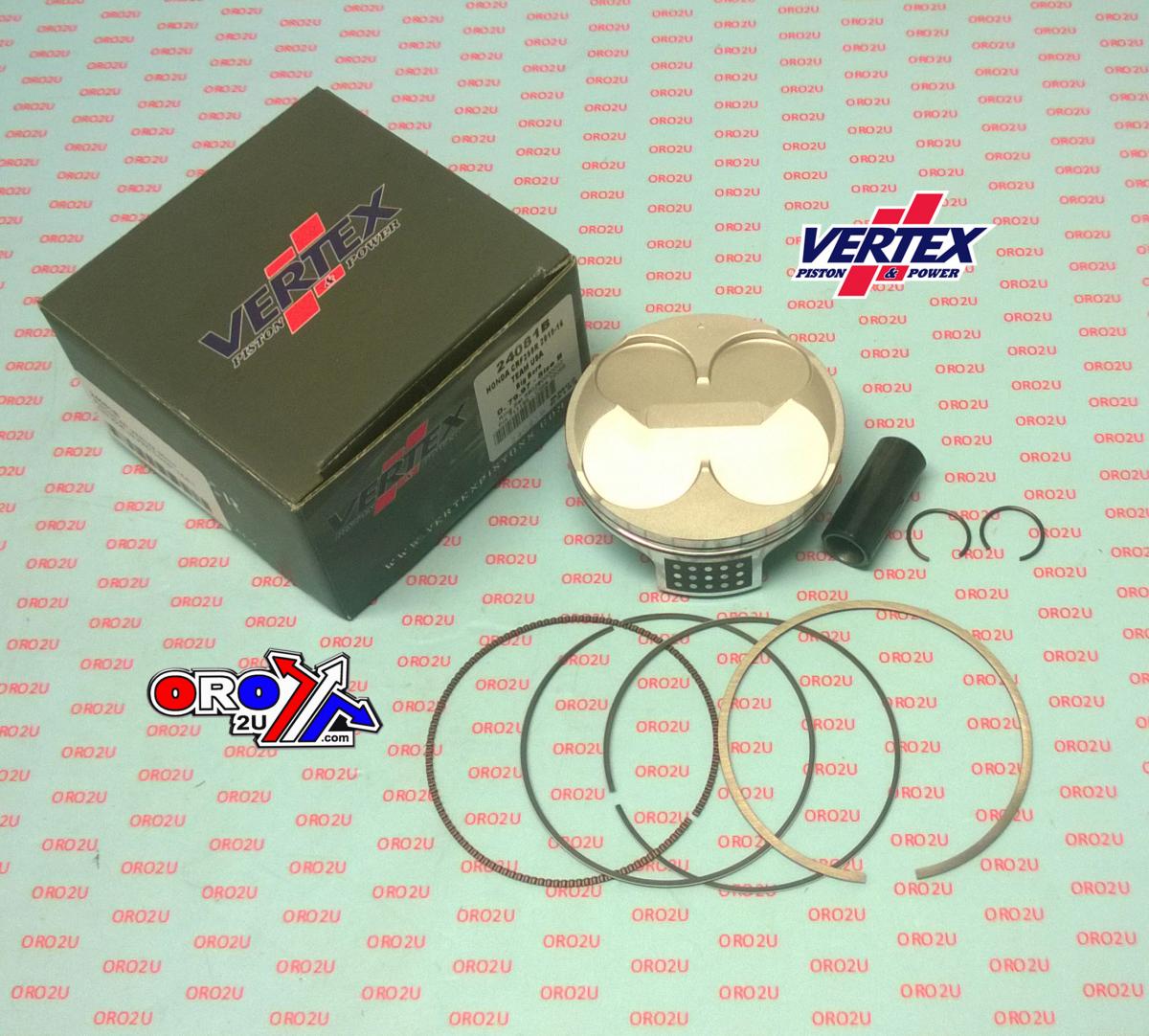 PISTON KIT VERTEX 24081B 80.0 B HONDA CRF250 15-17, OS+3.20 BIG BORE COMP 14,6:1