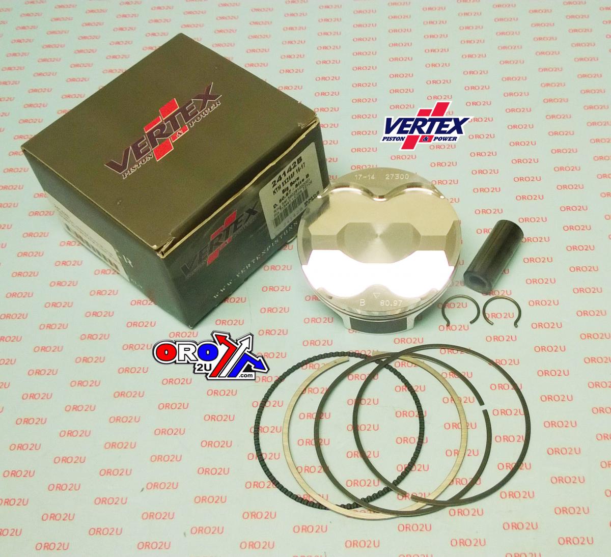 PISTON KIT VERTEX 24142A 81.0 A KTM SX 250 16-22, OS+3:00 BIG BORE GAS GAS/HUSKY
