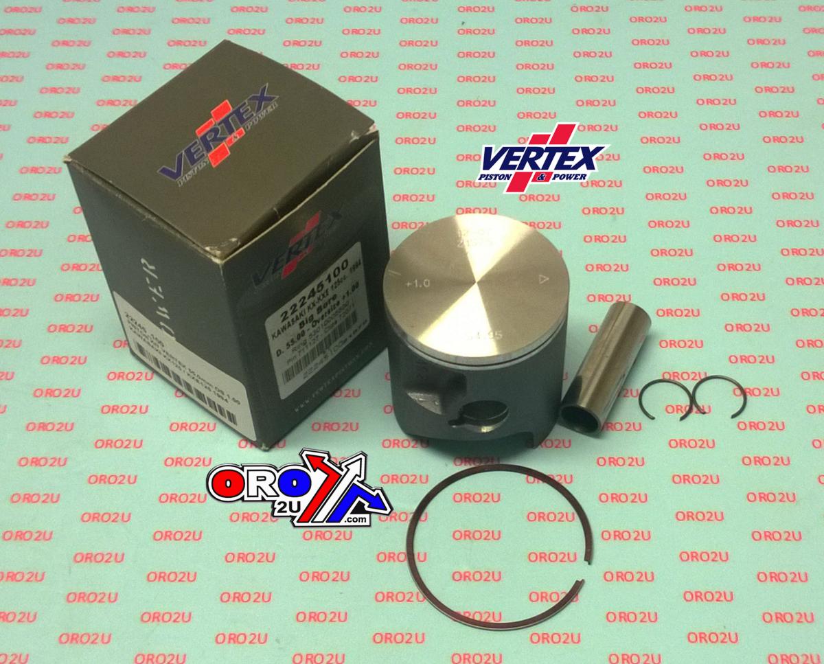 PISTON KIT VERTEX 56.0 KAWASAKI KX125 1994, VERTEX 22245200 OS +2.00