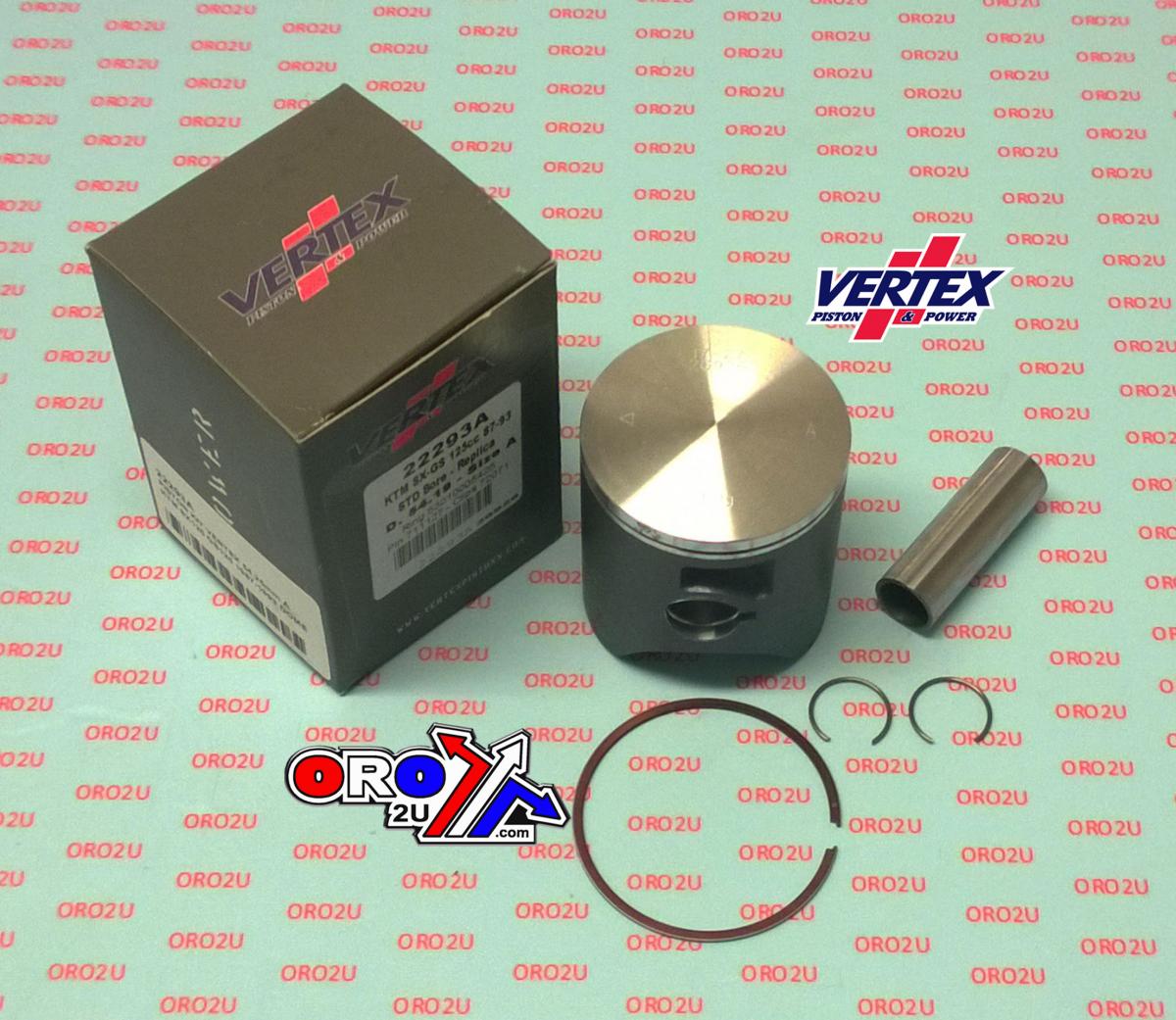 PISTON KIT VERTEX 55.0 KAWASAKI KX125 95-97, VERTEX 22306100 OS +1.00