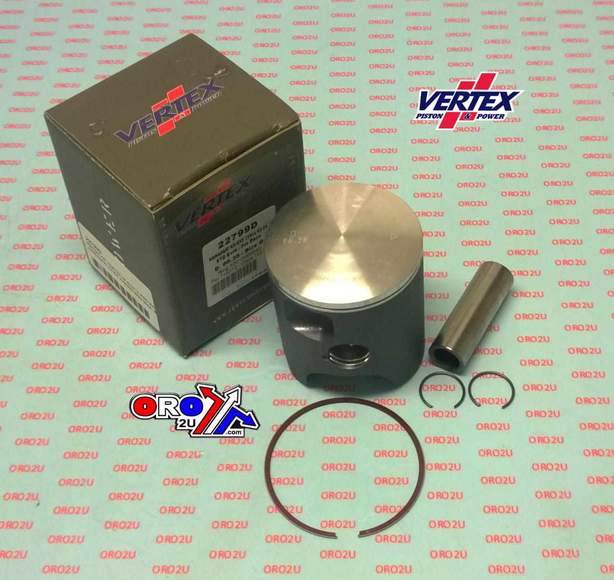 PISTON KIT VERTEX 66.4 A KAWASAKI KX250 02-04 PRO RACE VERTEX 22799A SINGLE RING