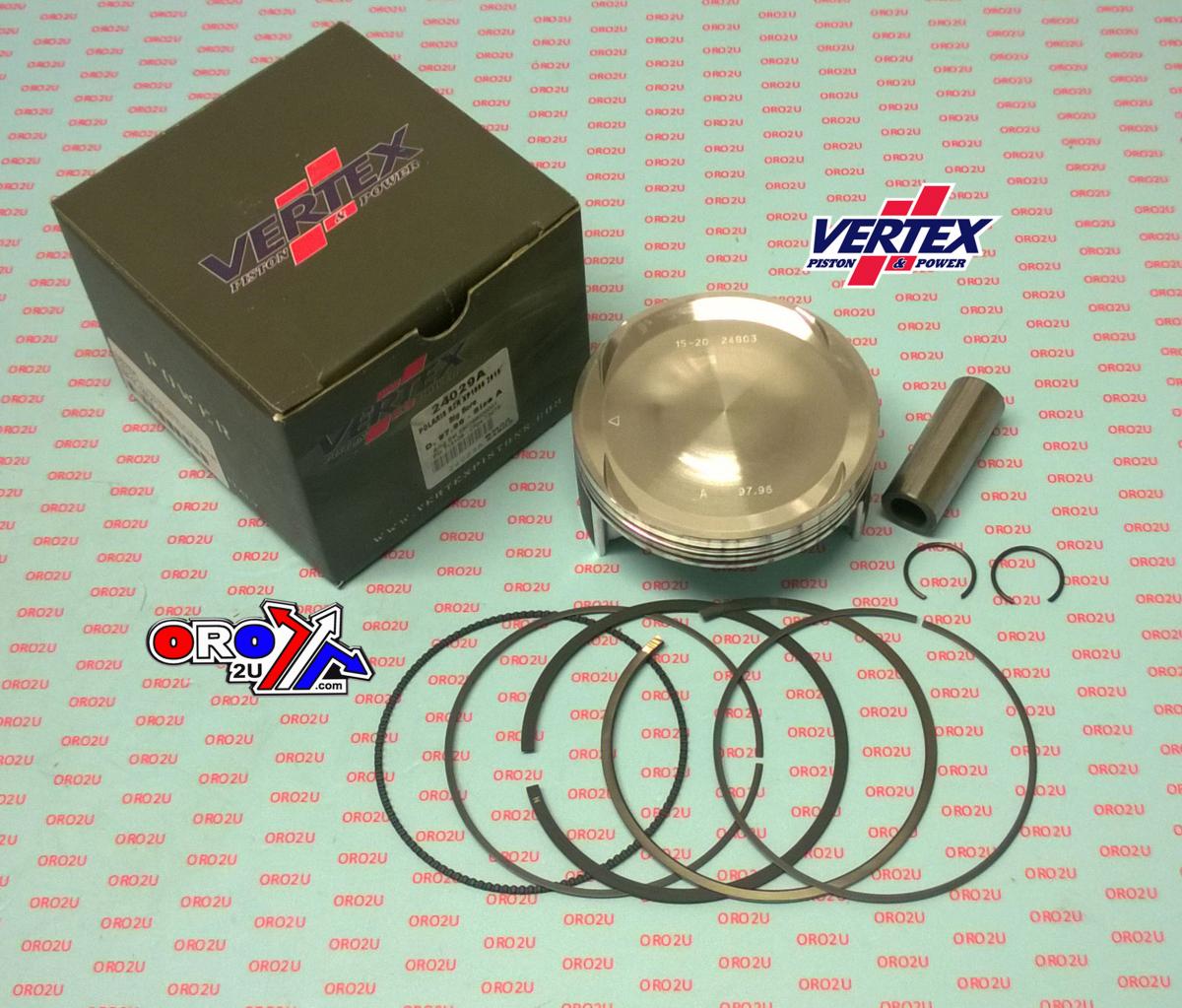 PISTON KIT VERTEX 24029A 98.0 A POLARIS RGR/RZR 900 14-18, OS+5:00 BIG BORE