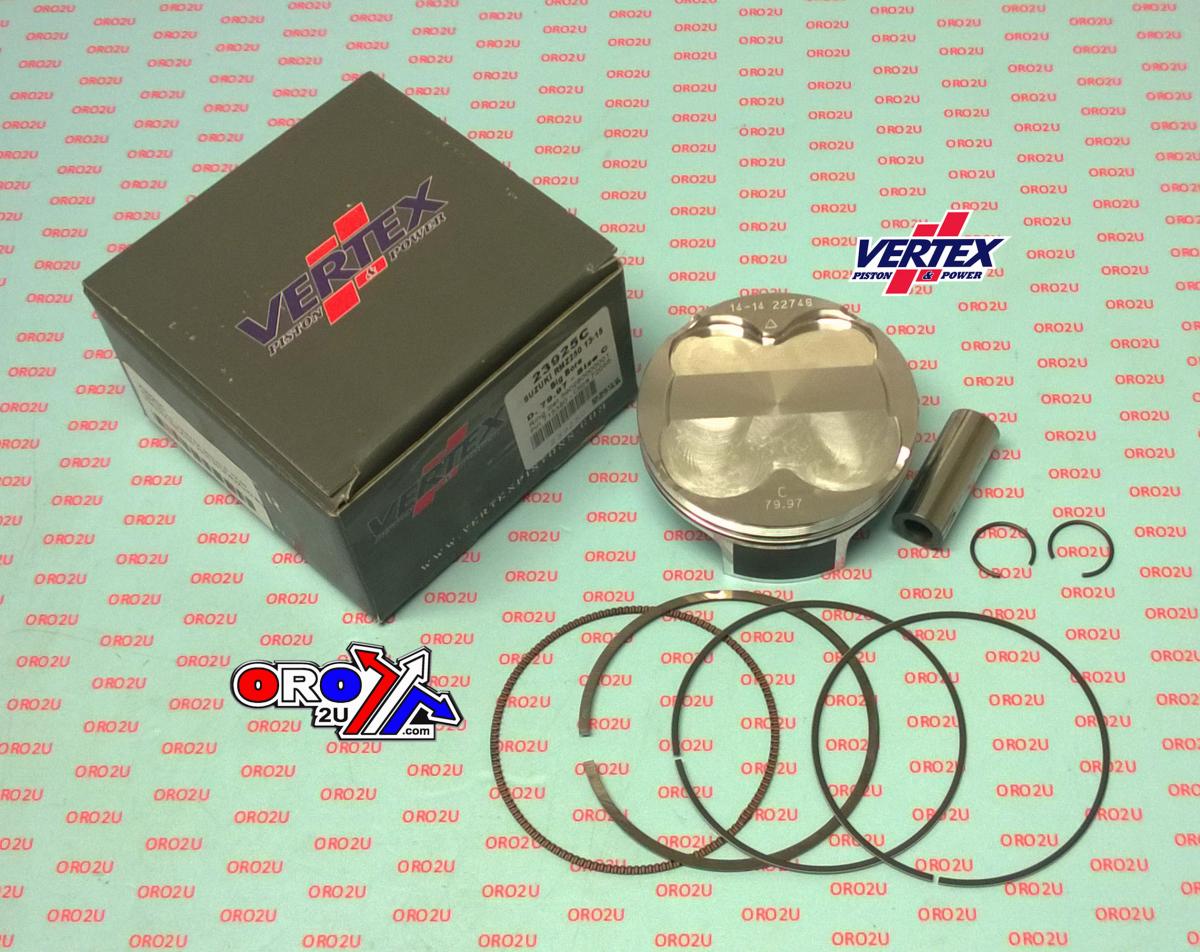 PISTON KIT VERTEX 80.0 C SUZUKI RMZ 250 16-22, VERTEX 23925C OS+3:00 COMP 13,5:1
