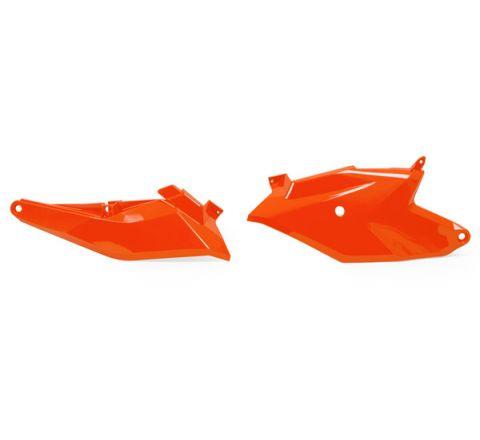 R-TECH ORANGE SIDE PANELS KTM SX85 2018-2024, GAS GAS MC85 2021-2024