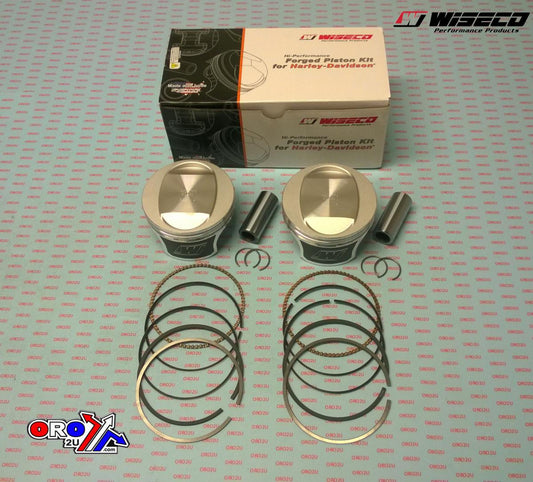 WISECO PISTON KIT PS, HARLEY DAVIDSON TWIN CAM 88 to 95cid 9.5:1 CR (X2)