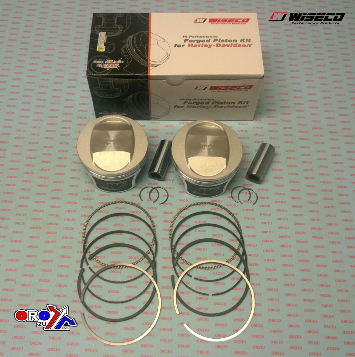 WISECO PISTON KIT P1, HARLEY DAVIDSON TWIN CAM 88 to 95cid 10.5:1 CR