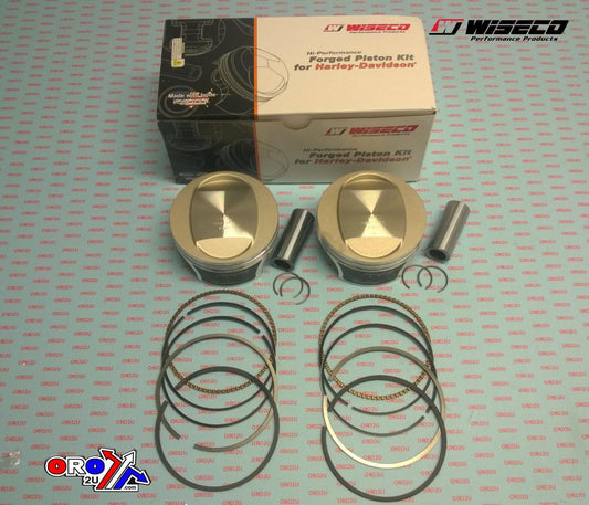 WISECO PISTON KIT P2, HARLEY DAVIDSON TWIN CAM 07-12 96 to 103cid 10.5:1 CR