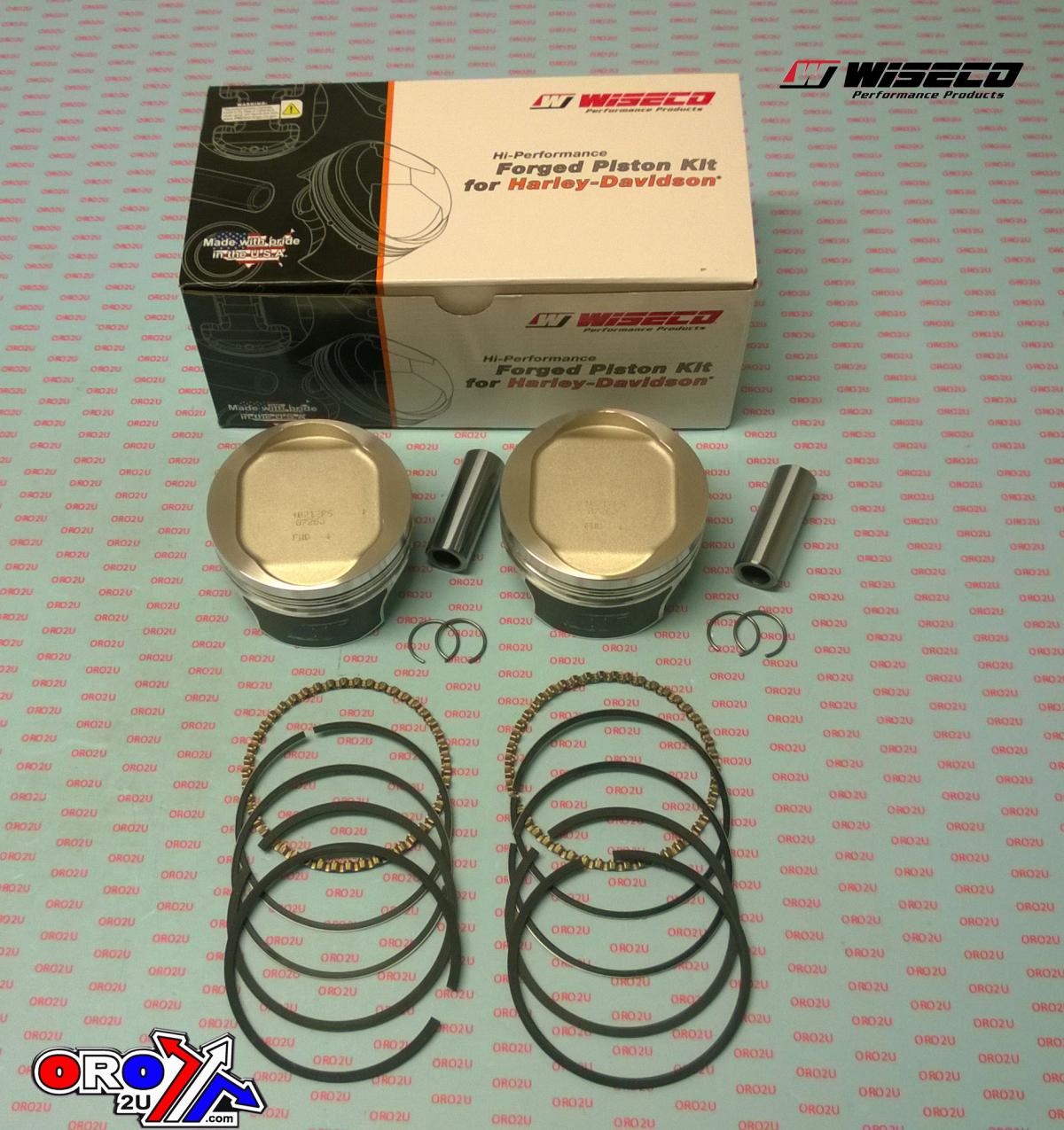 WISECO 3.497" PISTON KIT HARLEY DAVIDSON SPORTSTER 1200 86-10, 9.5:1 CR