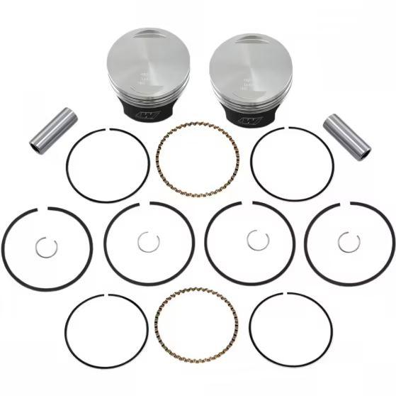 WISECO 3.4955" PISTON KIT  PS, HARLEY DAVIDSON 1340 EVO 85-99 Flat Top 8.5.:1 CR