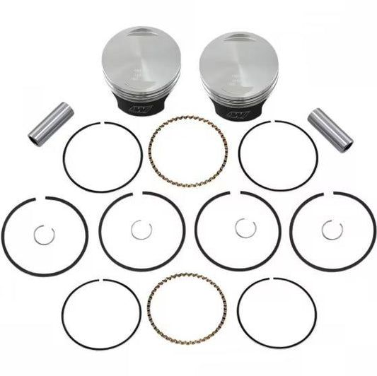 WISECO 3.4955" PISTON KIT  PS, HARLEY DAVIDSON 1340 EVO 85-99 Flat Top 8.5.:1 CR