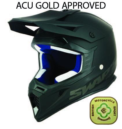 SWAP'S MX HELMET LG 60 MATT BLACK, !! ACU GOLD APPROVED !!