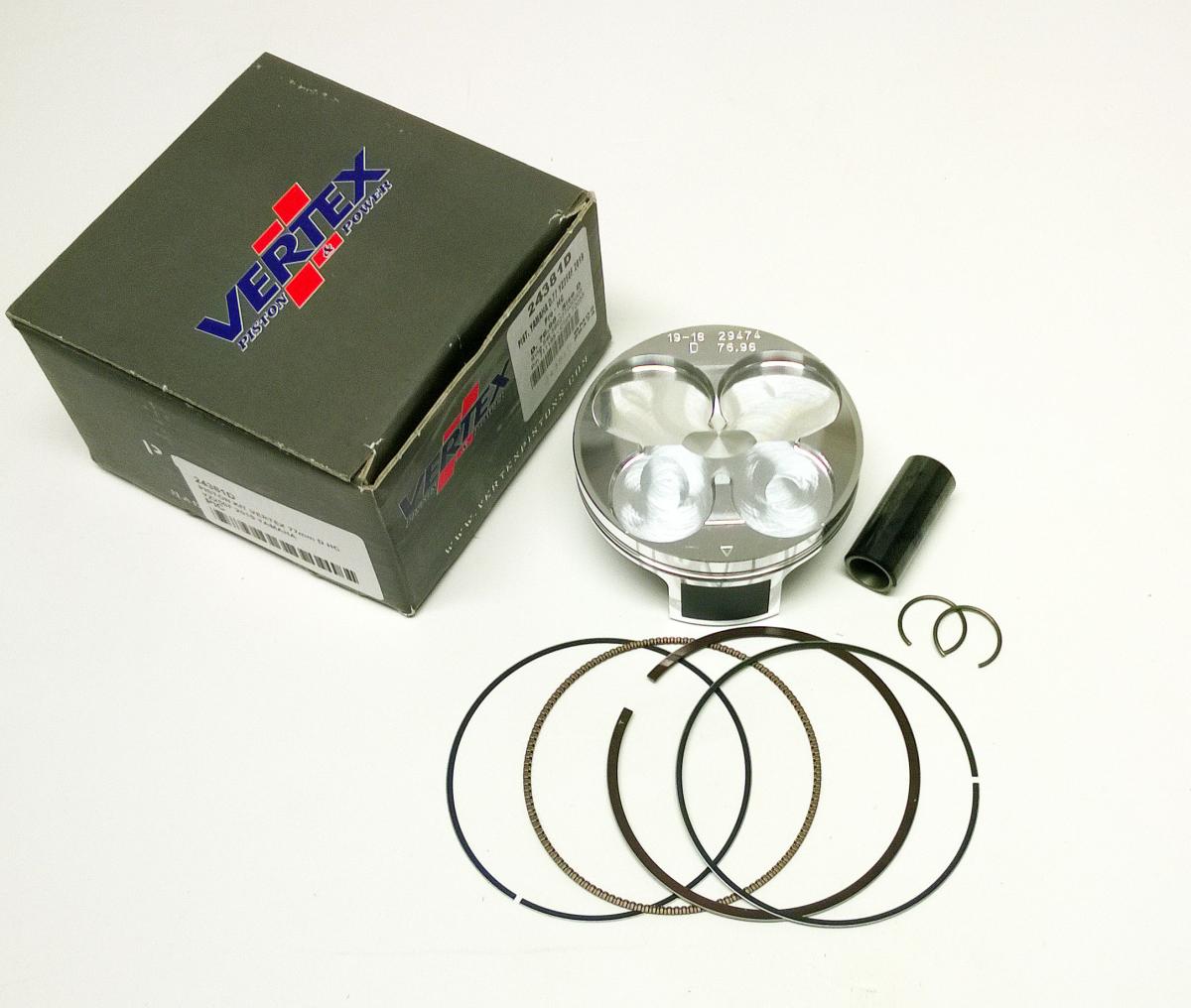 PISTON KIT VERTEX 24381C 77.0 C HC YAMAHA WR/YX 250 19-22, HC COMPR 14,7:1
