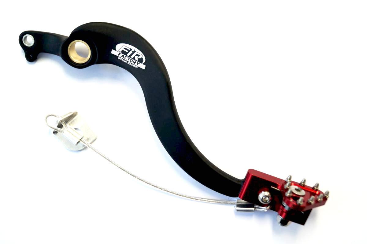 REAR BRAKE PEDAL BK/RD, HONDA CRF450L 19-20, CRF450RL  21-23, FIR BRAND